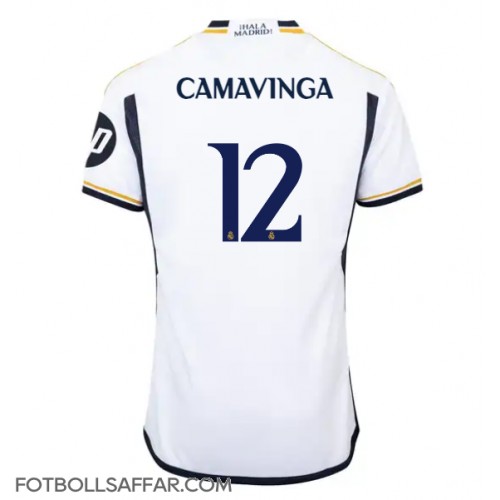 Real Madrid Eduardo Camavinga #12 Hemmatröja 2023-24 Kortärmad